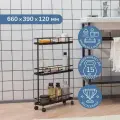 Стеллаж на колесиках Ulitka черный