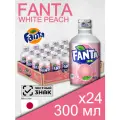 Fanta White Peach, 0.3 л, 24 шт, металлическая бутылка (газированный напиток Фанта Белый персик, жб, Япония)
