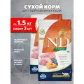 FARMINA CAT N&D GRAIN FREE PUMPKIN NEUTERED LAMB&BLUEBERRY беззерновой для взрослых стерилизованных кошек с ягненком, черникой и тыквой (1,5 + 1,5 кг)