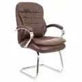 Кресло для посетителей Everprof Valencia CF - коричневое (экокожа)