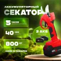 Секатор аккумуляторный садовый с 2 аккумуляторами. Секатор электрический.
