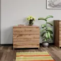 Комод для одежды и вещей дуб Вотан с 3 ящиками domokomod 66*50*59