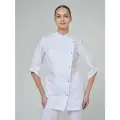 Китель повара женский вилан, белый, на кнопках, размер 48-50, рост 170-176