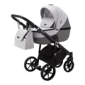 Коляска универсальная Adamex Bibione TIP 3 в 1, BI-PS79 - светло-серая, серая кожа
