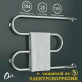 Полотенцесушитель Водяной Onix, модель Hit Turn Chrome Right 600x800, М-образный, Хром, полный комплект, с защитой от электрокоррозии