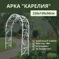 Арка садовая Карелия пластик ПВХ 220х150х50 см белая ГарденПласт