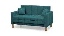 Диван Уют Лайт 100 Вивальди 30 с 2 подушками 40x40 (111277) NEW 120x84x82 см, бирюзовый Велюр, выкатной GOODFORM в наличии