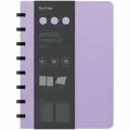 Бизнес-тетрадь А5 Berlingo Instinct, 80 листов, клетка, на кольцах, возм. замены блока, линейка-закладка, лаванда/черный, 24шт.