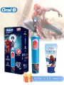 Детская электрическая зубная щетка Oral B D103K, стандартная, Spiderman,1 ручка, 1 насадка, 1 зарядное устройство