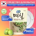 LION Жидкость для мытья посуды Chamgreen Японский абрикос, 0.96 л, 1 кг