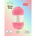 Пряжа Wolans Bunny Baby Ярко-розовый (64) 5 мотков 100 г/120 м (100% микрополиэстер) воланс банни беби