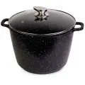 Кастрюля 10 л. из литого алюминия Kamille КМ 4408 с мраморным покрытием (10 л. / черный)