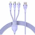 Кабель передачи данных Baseus USB to M+L+C 100W 1.2 м пурпурный CASS030005