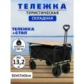 Тележка туристическая складная для кемпинга\тележка 4 колеса складная\Тележка туристическая складная для кемпинга со столом\80 литров\3050WFT
