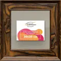 Рамка 20x20 для постера и фотографий, пластиковая, багетная, со стеклом и задником, ВсеПодрамники