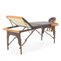 Массажный складной стол Med-Mos JF-AY01 трехсекционный, коричневый/оранжевый