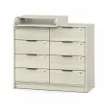 Комод пеленальный Атон Мебель Zeus шимо светлый, 8 ящиков, с раскладным легкосъемным пеленальным столиком