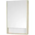 Зеркальный шкаф Aquaton Сканди 55 1A252102SDB20 Белый Дуб верона МДФ / ЛДСП белый с дверками, с открытыми полками