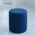 Пуфик в прихожую и спальню, для туалетного столоки, букле, барашек, soda decor, синий