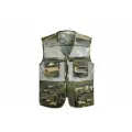 Жилет сетчатый с карманами строительный, для охоты и рыбалки, xl, камуфляж