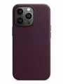 Чехол-накладка Leather Case MagSafe / Для iPhone 13 Pro / Dark Cherry / Цветная анимация