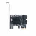 Плата PCI-E на 4 выхода SATA 3.0 6 Гбит/с чип Marvell 9215