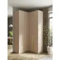 Угловой шкаф для одежды распашной с ящиками и антресолью, Принцесса Мелания, Кашемир, 2600х1300х520мм