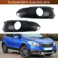 Для Suzuki SX4 S-Cross SCross 2013 2014 2015 2016, передний бампер, противотуманная фара, крышка радиатора, противотуманная решетка, накладка, крышка, ободок, капот, left and right