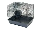 Vip-клетка №2 д/грызунов, 41x30x37 см, 2 этажа, домик, колесо (14 см), миска (6 см)