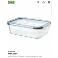 Пищевой контейнер пластиковый с крышкой IKEA 365+, прямоугольный, 1,0 л