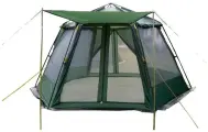 Шатер тент туристический Talberg ARBOUR, цвет: зеленый, усиленный каркас, для кемпинга, рыбалки, дачи