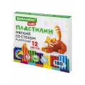 16шт Пластилин мягкий восковой BRAUBERG KIDS, 12 цветов, 18