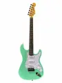 Электрогитара Stratocaster Ментоловая Fabio ST100 MENTOL MATT S-S-S, 1V+2T (Электрогитара для начинающих)