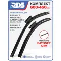 600 450 мм. Крепление Bayonet Arm. Комплект бескаркасных щеток стеклоочистителя RD5 дворники на Renault Megane 2 Phase 2; Рено Меган 2 Фаза 2; Megane 4; Рено Меган 4
