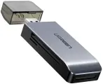 Картридер Ugreen CM180 4 в 1 USB 3.0 A Multi Card Reader, TF/SD/MS/CF, серый (50541)
