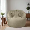 Современное бескаркасное кресло для отдыха дома aLounge - Butterfly Sofa - Eco Weave (рогожка, бежевый) - мягкая мебель в гостиную, спальню, детскую, офис, на балкон, дачу