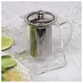 Чайник заварочный стеклянный 700мл Хай-Тек Трапеция с металлическим ситом Селфи