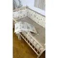 Комплект бортиков в детскую кроватку, тонкие стеганные