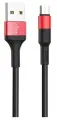USB кабель HOCO X26 Xpress Charging Data Cable For Micro Черный+Красный 100см