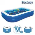 Бассейн надувной с 3D рисунком и 3D очками «Поиски сокровищ», 262 x 175 x 51 см, 54177 Bestway