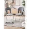 Комплект стульев для кухни аврора, 2шт, велюр, металлические ножки, виста