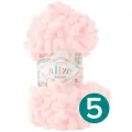 Пряжа Alize Puffy, 100 г, 9 м, 5 шт., 639 кристально-розовый