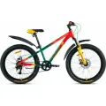 Велосипед SITIS CROSSER SCR24MD 24 (2024) Red-Green-Yellow, алюминиевая рама