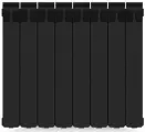 Радиатор биметаллический RIFAR Monolit 500 х12 секции нижнее левое подключение, цвет Антрацит (RAL9005) чёрный