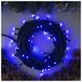 Гирлянда «Нить» 10 м, IP44, УМС, тёмная нить, 72 SMD-LED, свечение синее, 220 В