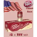 Газированный напиток Dr.Pepper Cream Soda (Доктор Крем-сода), 355 мл х 12 шт