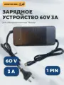 Зарядное устройство для аккумулятора электровелосипеда 3A 60V разъем 1 пин (1 pin), зарядка для электровелосипеда Monster, колхозник