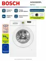 Стиральная машина BOSCH WGE03201PL, Фронтальная загрузка 8 кг, Отжим 1200 об/мин, 15 программ, Инверторный двигатель