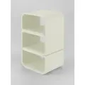 Столик-тумба из переработанного 3D-пластика, цвет - молочный