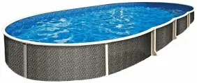 Бассейн каркасный 550x370х120 см Mountfield Azuro Rattan овальный, всесезонный, морозоустойчивый 21000 л
